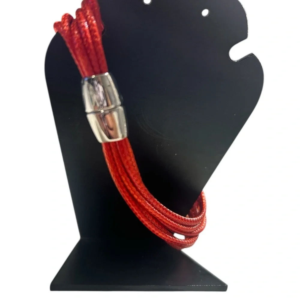 Paparazzi Red and Silver Necklace & Bracelet Set